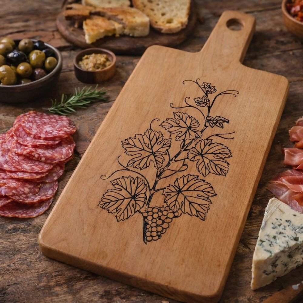Maple Charcuterie Board Thick, Durable, Food‑Safe, Artisan Made in USA